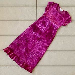 My Michelle Ruffle Bottom Cap Sleeve Dress